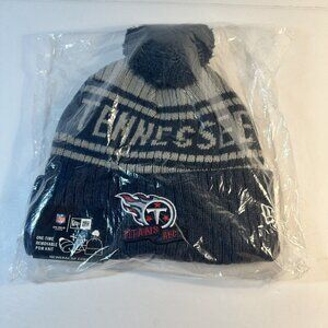 Tennessee Titans New Era Winter Knit Hat Beanie Fleece Lined One Size NWT.